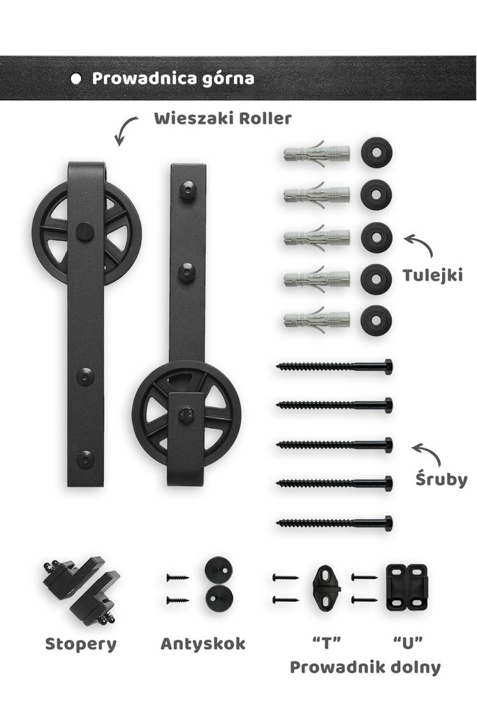 System drzwi przesuwnych, model ROLLER