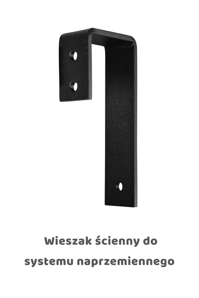 Wieszak ścienny do systemu naprzemiennego