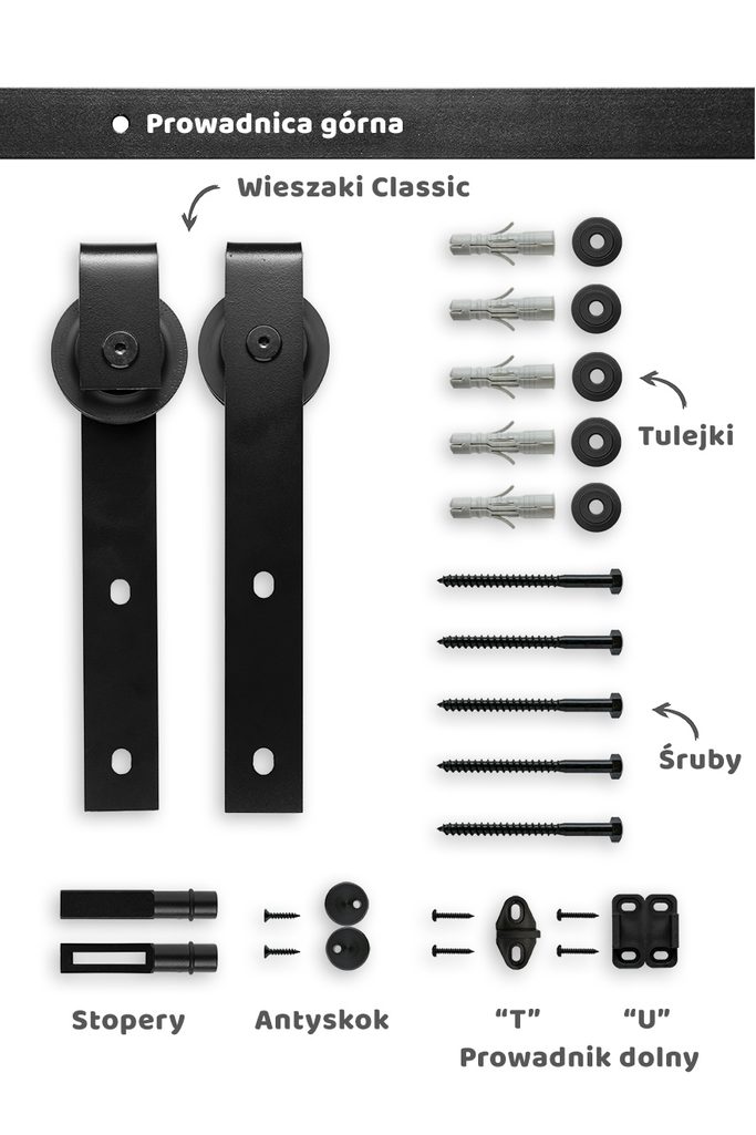 System do drzwi przesuwnych naściennych CLASSIC