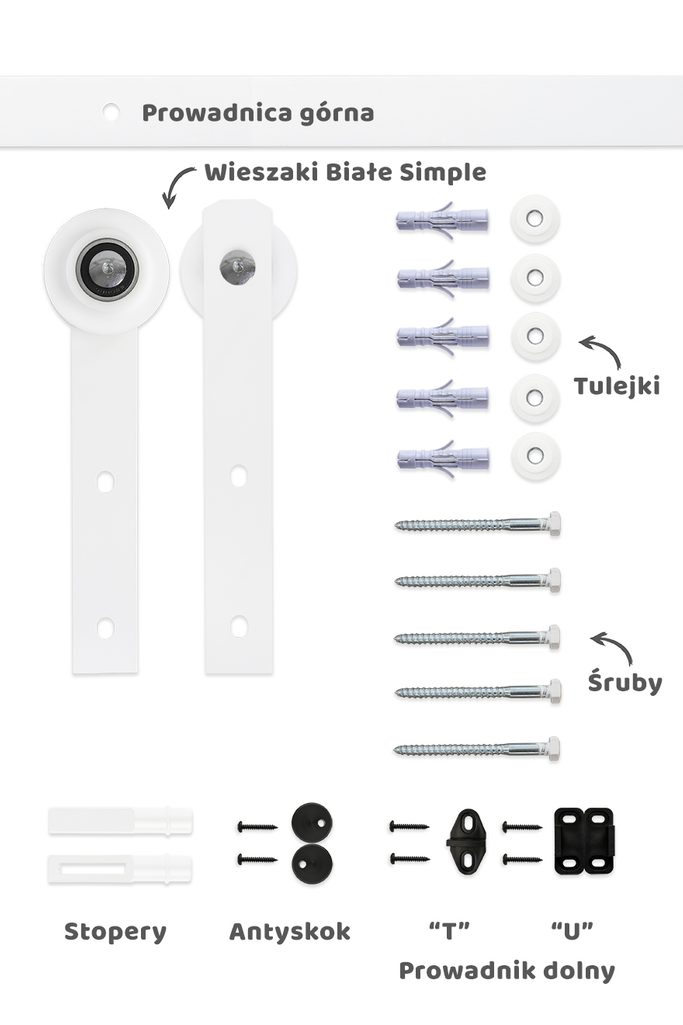 System przesuwny biały SIMPLE