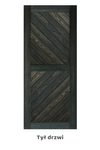 Drzwi przesuwne drewniane CARO, kolor czarny dąb