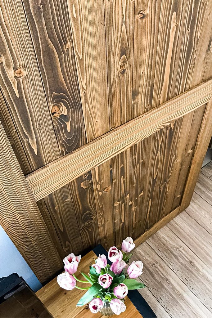 Drzwi drewniane z litego drewna