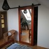 Drzwi drewniane z lustrem do garderoby