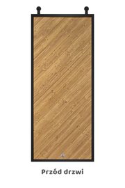 Drzwi loftowe drewniane w stalowej ramie, model VECO