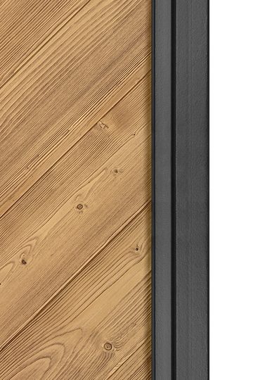Drzwi loftowe drewniane w stalowej ramie, model VECO