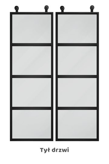 Drzwi szklane przesuwne podwójne, model ATELIER 4