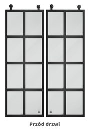 Drzwi przesuwne szklane loft, model VERRIERE