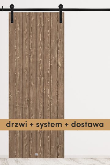 Drzwi przesuwne z płyty drewnianej