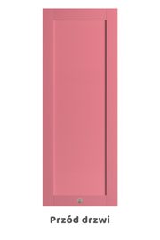 nowoczesne drzwi przesuwne w kolorze różowym