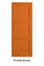 nowoczesne drzwi przesuwne w kolorze pomarańczowym