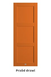 nowoczesne drzwi przesuwne w kolorze pomarańczowym