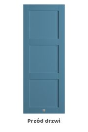 nowoczesne drzwi przesuwne w kolorze niebieskim