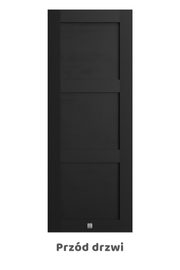nowoczesne drzwi przesuwne w kolorze czarnym