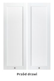 nowoczesne podwójne drzwi przesuwne w kolorze białym