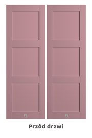 nowoczesne podwójne drzwi przesuwne w kolorze zgaszonego różu