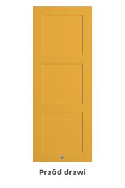nowoczesne drzwi przesuwne w kolorze żółtym