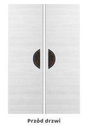 podwójne drzwi przesuwne minimalistyczne białe